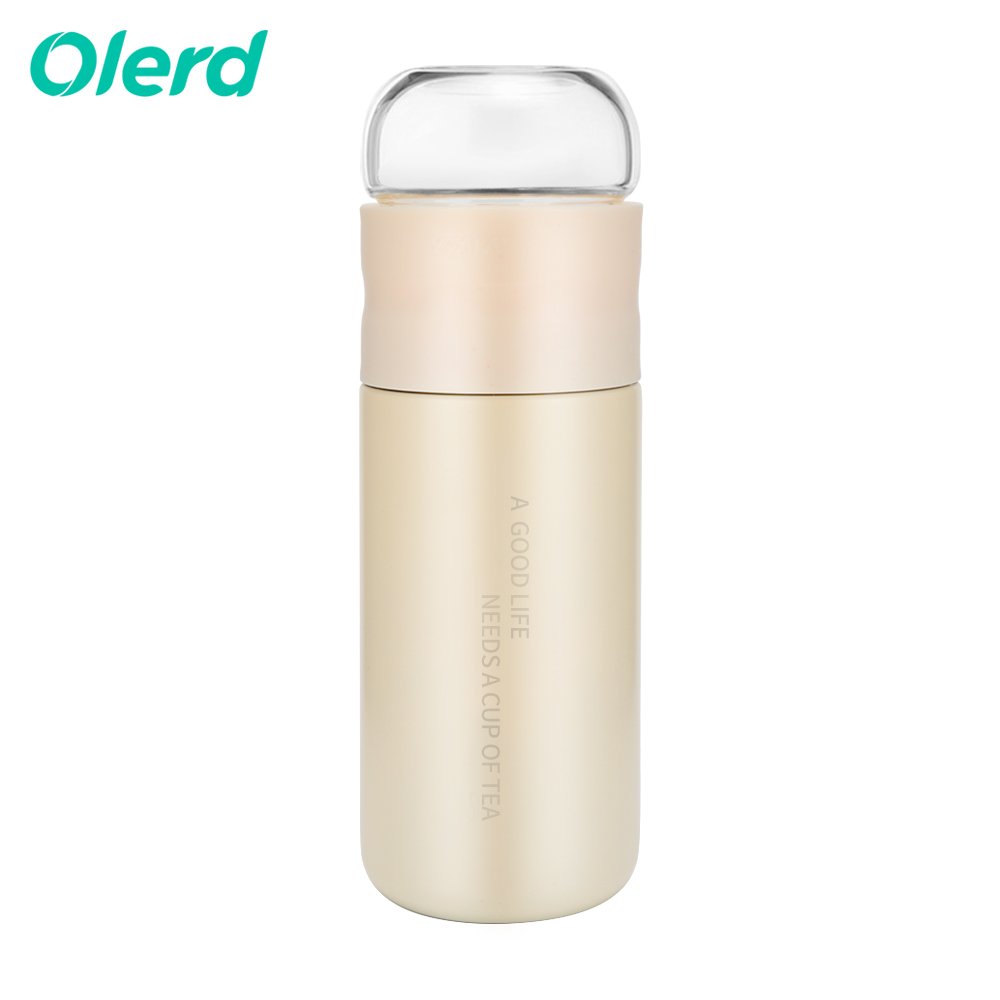 Wholesale Double Wall 300ml tea infuser water bottles stainless steel water bottle with Tea Infuser