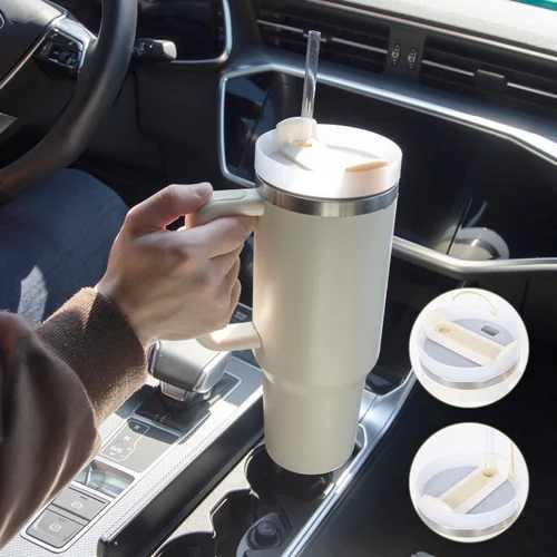 New Version 40oz Personalized travel mug coffee mug double wall stainless steel thermal insulated mug with handle