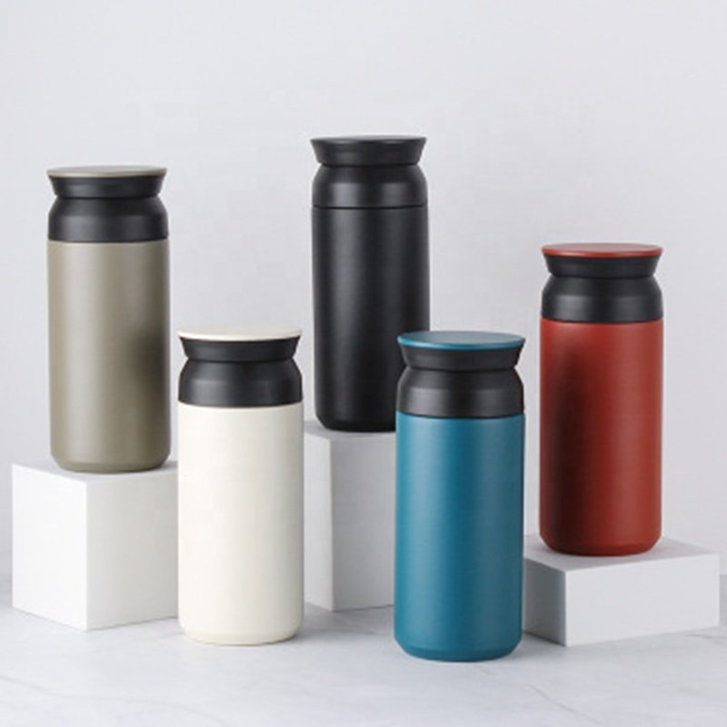 350ml Inner Ceramic Spray Painting Vacuum Flask Coffee Tumbler with Filter Japan Thermal Water Bottle Ceramic Coating Interior