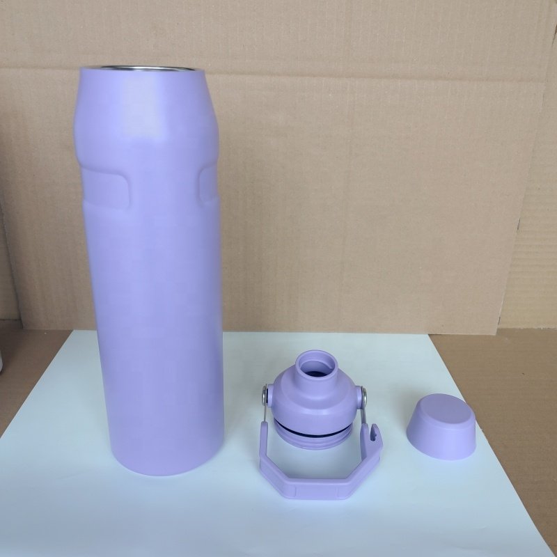 PURPLESEVEN 16oz 24oz 36oz Double Wall Vacuum Insulated Stainless Steel Travel Water Bottle Drinking Flask with Angled Spout Lid