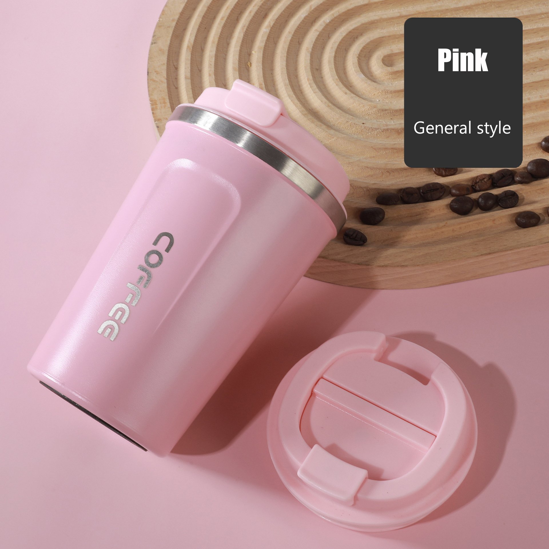 Leak-Proof Thermo Travel Thermal Vacuum Flask Insulated Cup Milk Tea Water Bottle 380/510ML Stainless Steel Coffee Mug
