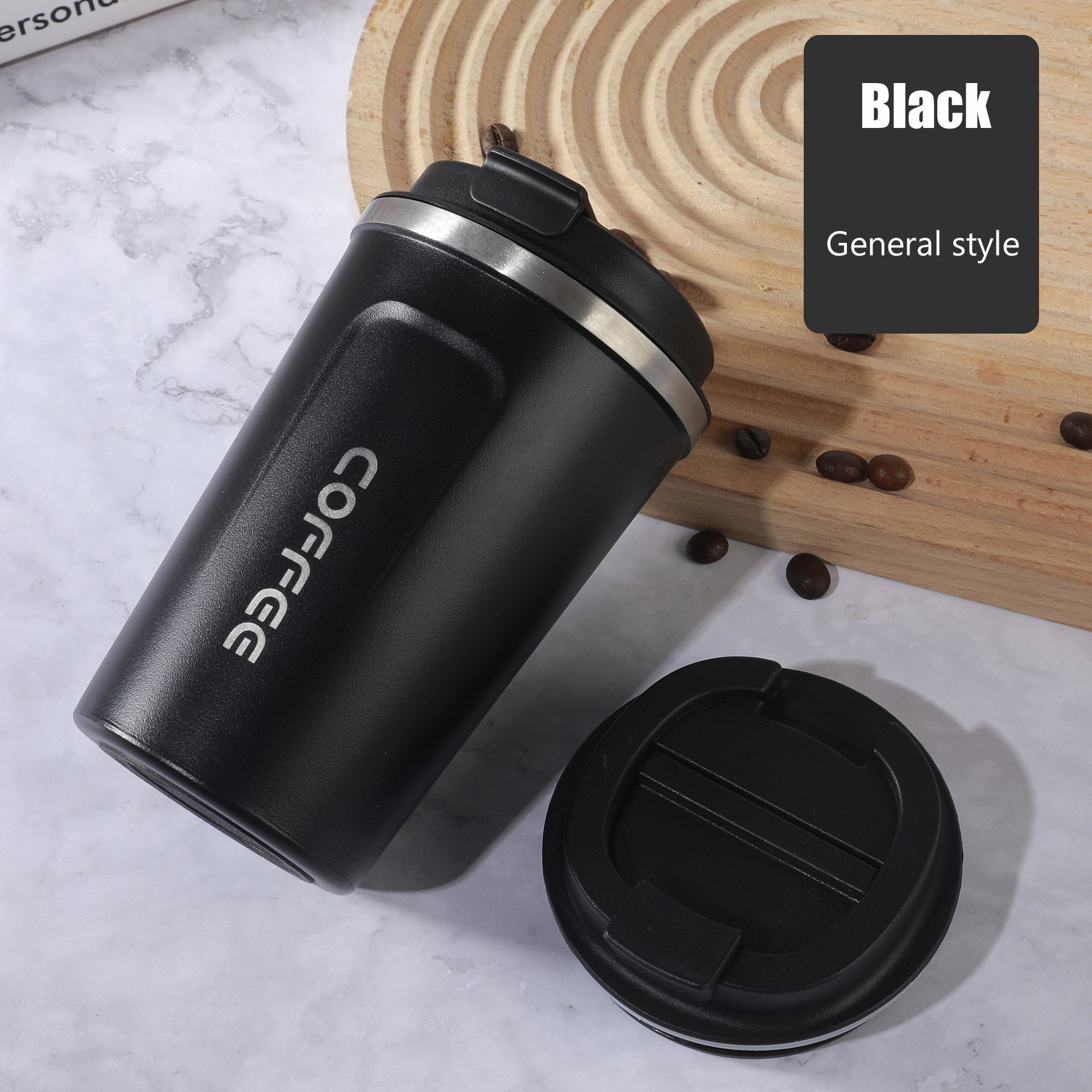 Leak-Proof Thermo Travel Thermal Vacuum Flask Insulated Cup Milk Tea Water Bottle 380/510ML Stainless Steel Coffee Mug