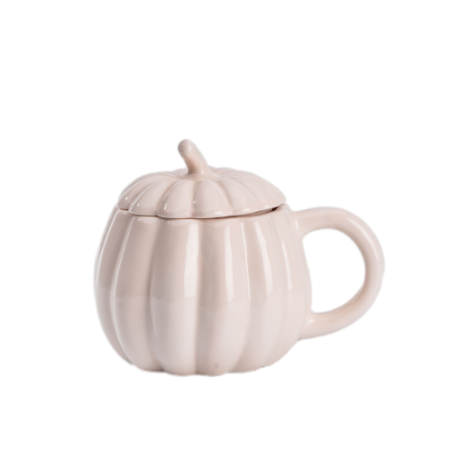 Large-sized Pumpkin and Colorful Inside Ceramic Coffee Mug for Coffee