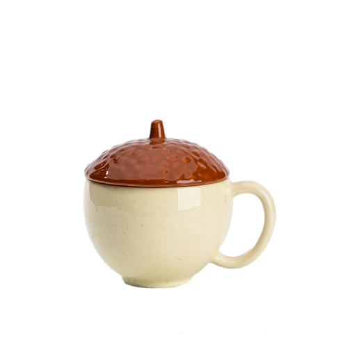 Large-sized Pumpkin and Colorful Inside Ceramic Coffee Mug for Coffee