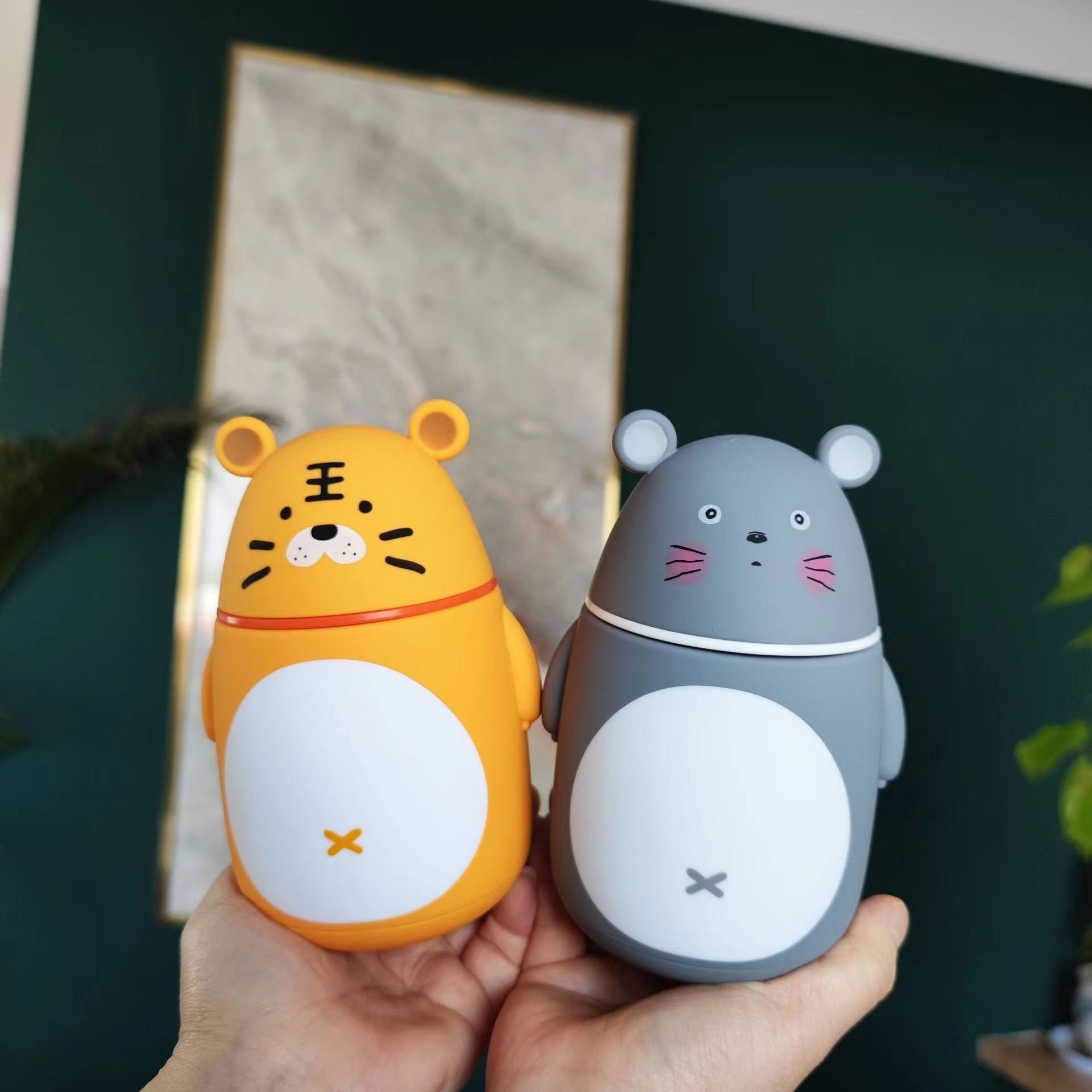 Hot sale cute animal 300ml Stainless Steel water bottle termos Portable Vacuum Flask Insulated Tumbler with Rope thermos Bottle