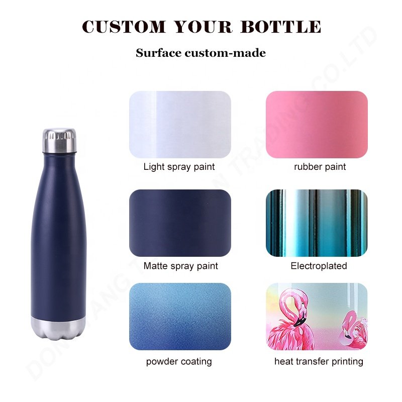 TY 350ml500ml750ml1000ml customized logo Cola Shape Water Bottle Custom Capacity Sports Thermos Stainless Steel Vacuum bottle
