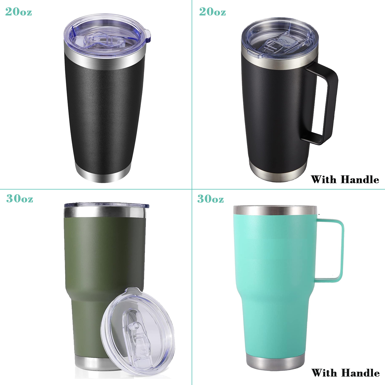 Wholesale Bulk 30oz double wall Travel Outdoor Mug Stainless Steel Vacuum Insulated Tumbler With Handle