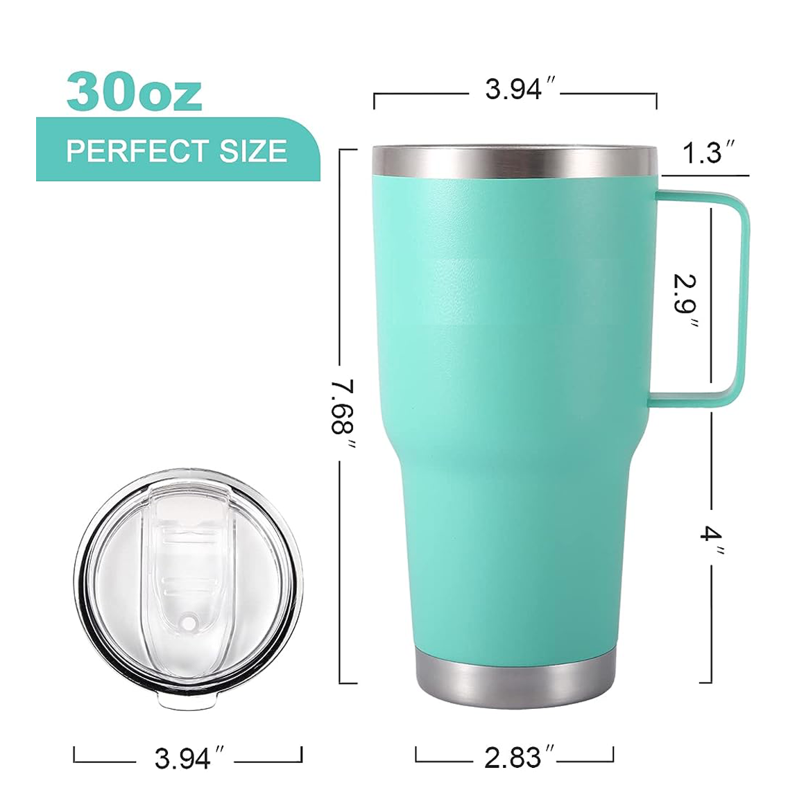 Wholesale Bulk 30oz double wall Travel Outdoor Mug Stainless Steel Vacuum Insulated Tumbler With Handle