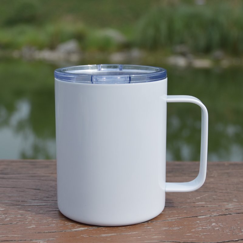 10oz stainless steel vacuum insulated water bottles sublimation blanks tumbler travel coffee mug with handle