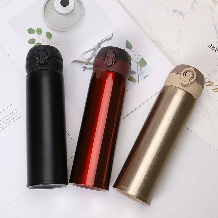 Stainless Steel Thermos Coffee Travel Mug Outdoor Sports Accessories Vacuum Insulated Water Bottle With Leak proof Locking