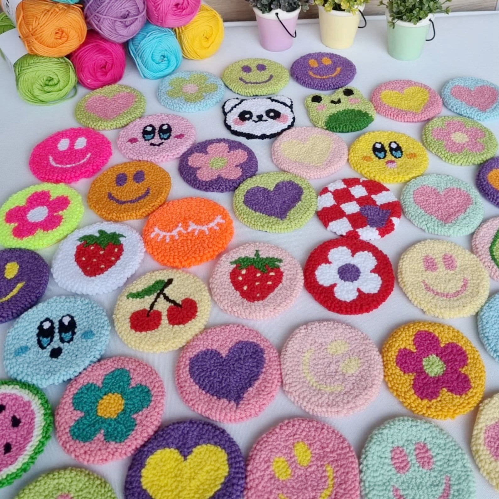 custom mug rug coaster personalized pattern diy cute round square rug mugs coasters for drink