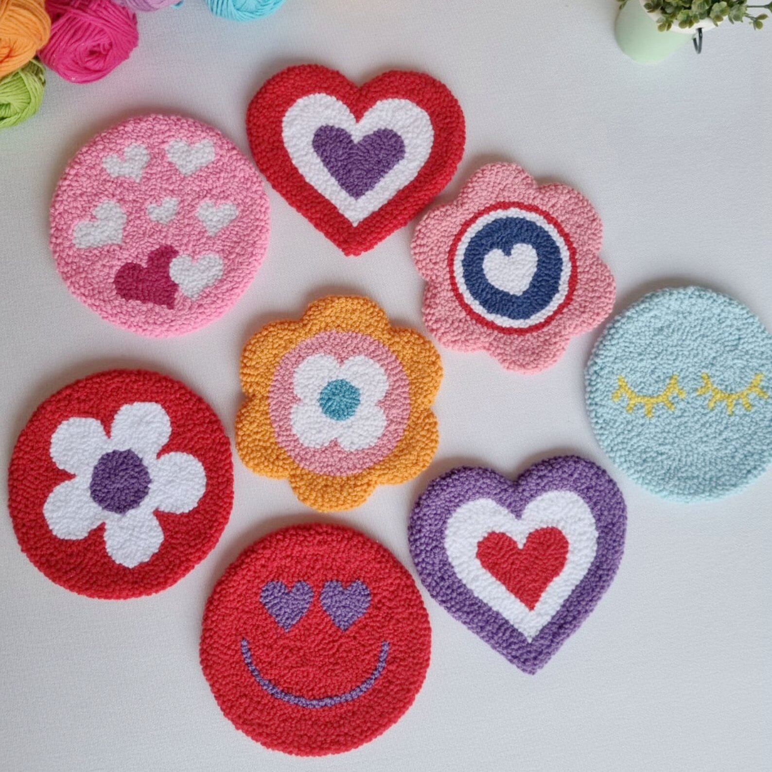 custom mug rug coaster personalized pattern diy cute round square rug mugs coasters for drink