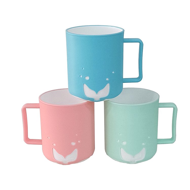Custom Logo Eco Friendly Wide Mouth 400ml 14oz Tumbler Tea Cup with PP Plastic Handle Coffee Mug
