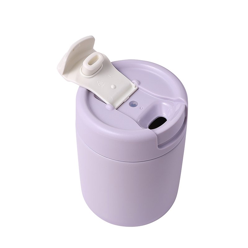 Modern Style Popular Design 18/8 Stainless Steel Coffee Cups 12oz Thermo insulated Mini Travel Mug With Flip Lid