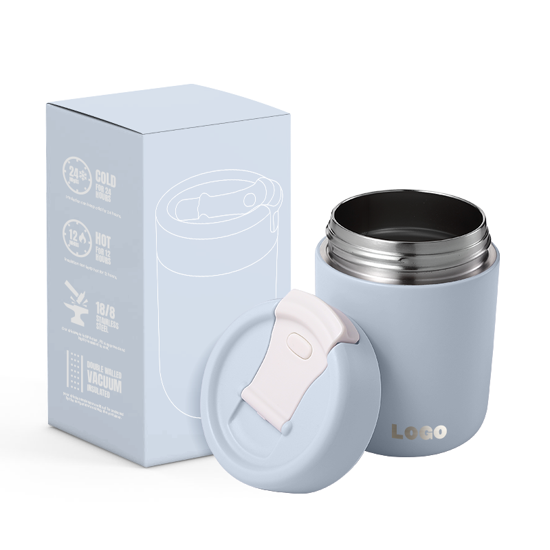 Modern Style Popular Design 18/8 Stainless Steel Coffee Cups 12oz Thermo insulated Mini Travel Mug With Flip Lid