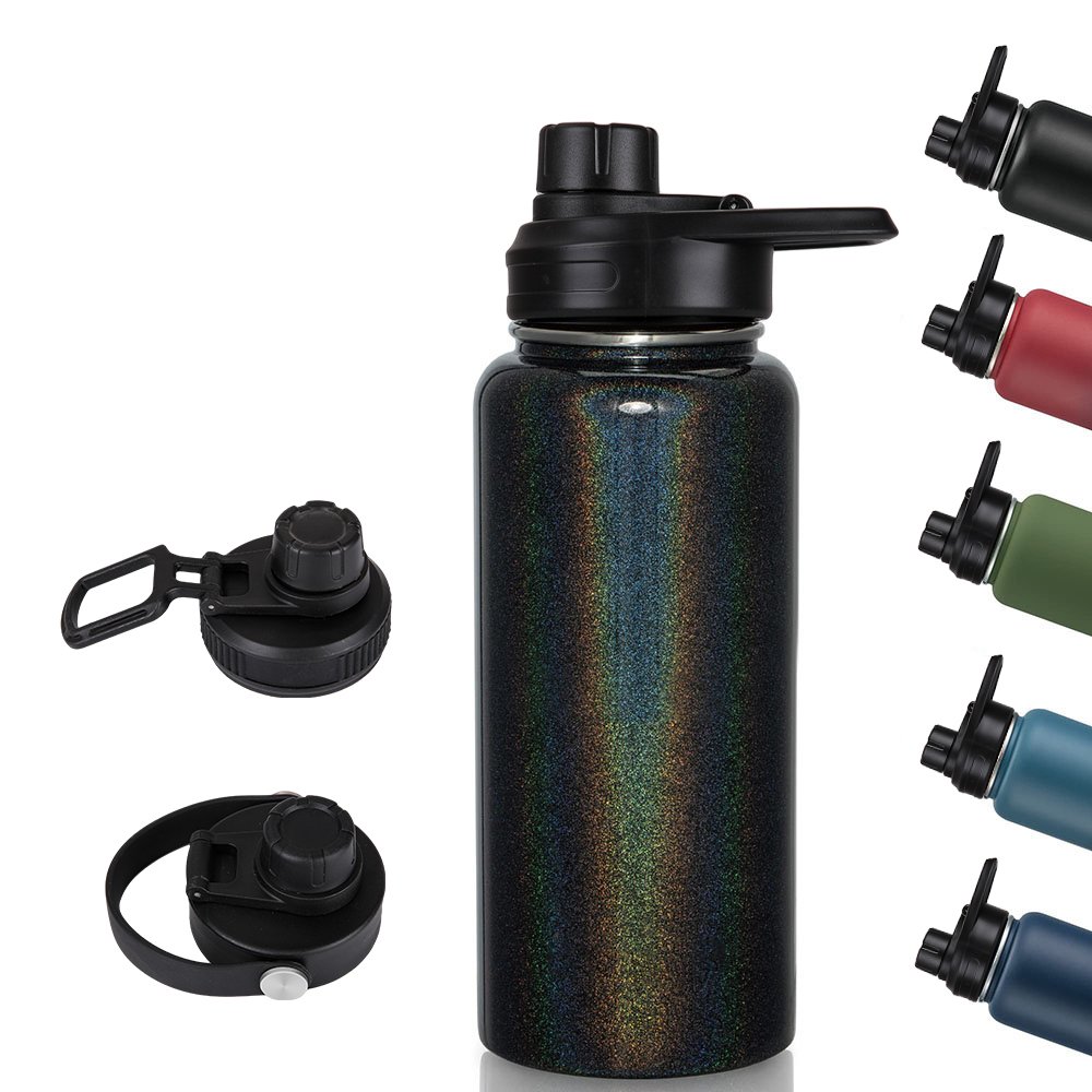Hot Double Wall Wide Mouth Sports Vacuum Flask Insulated Stainless Steel Water Bottles Straw Lid Custom