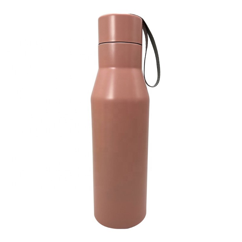 750ml BPA free custom logo stainless steel vacuum insulated metal water bottle yerba mate thermo with filter with stripe lid