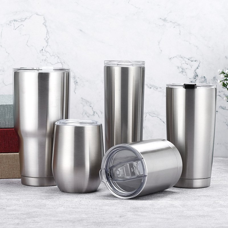 Custom Termos Sublimation Stainless Steel Thermos Bouncing Water Bottles Water Coffee Mugs Tumbler Cups Blank White