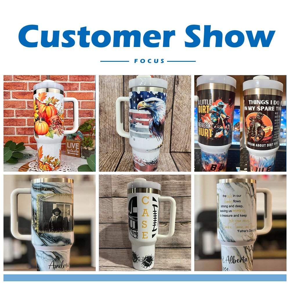 USA Warehouse Stocked 40OZ Sport Tumbler Sublimation Blanks H2.0 Stainless Steel Car Cup with Handle Travel Mug