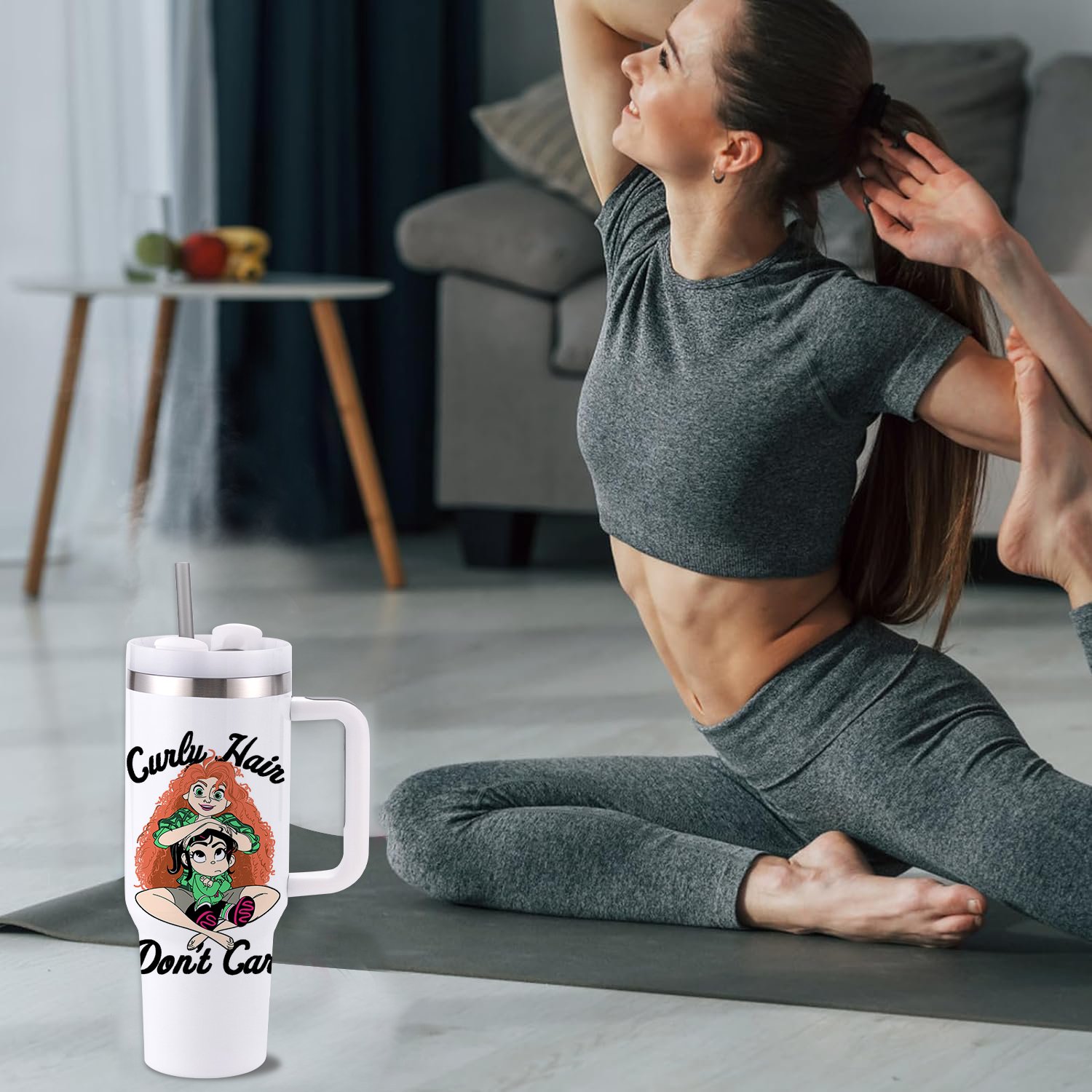 USA Warehouse Stocked 40OZ Sport Tumbler Sublimation Blanks H2.0 Stainless Steel Car Cup with Handle Travel Mug