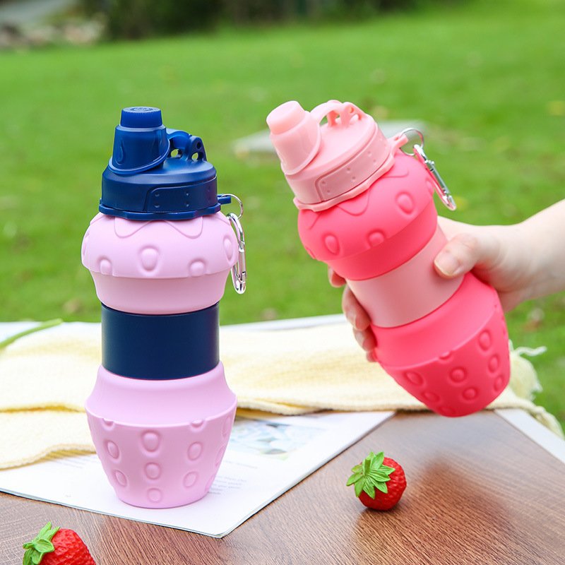 New Outdoor Travel Silicone Folding Mug Children's Retractable Mugs kids water bottle