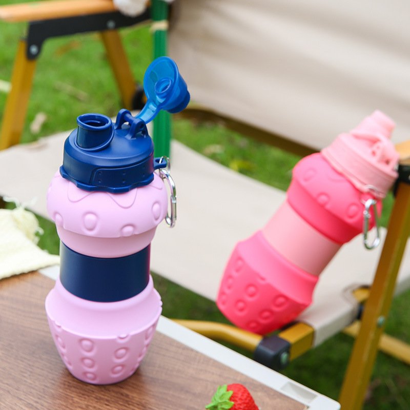 New Outdoor Travel Silicone Folding Mug Children's Retractable Mugs kids water bottle