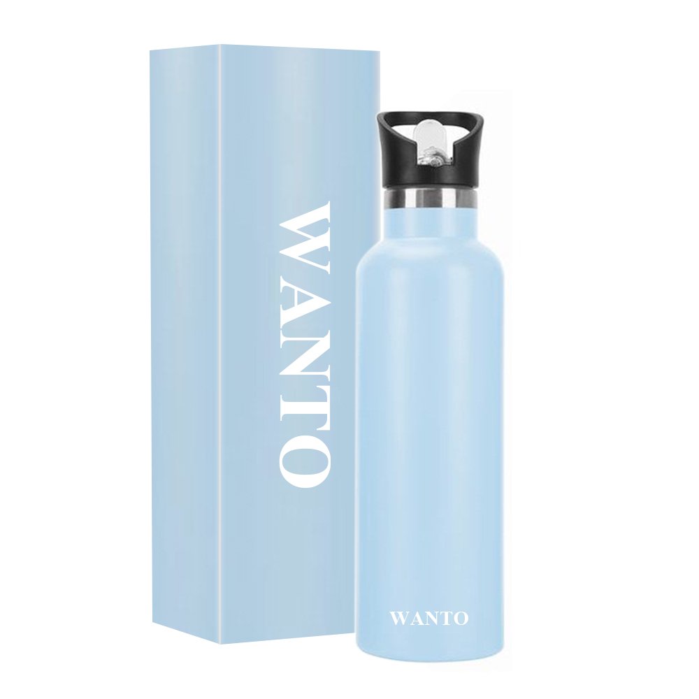 Wanto 12oz 18oz 21oz 25oz 32oz Portable Stainless Steel Hot And Cold Water School Vacuum Flasks Thermoses With Bamboo Lid