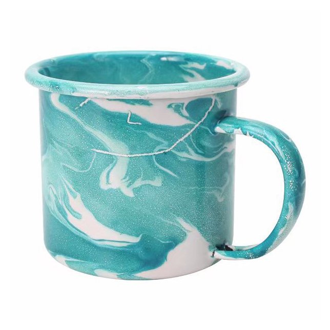 2023 Festival Holiday Promotion Cheap Enamel Camp Cup Tasses Email Avec Logo Camping Mug Enamel Drinking Mug
