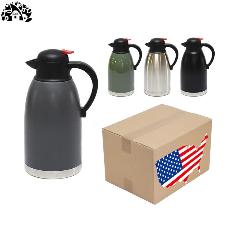 Stainless Steel Thermos Carafe Coffee Pot Vacuum Flask Kettle 68oz/2 Liter Jug Vacuum Flask