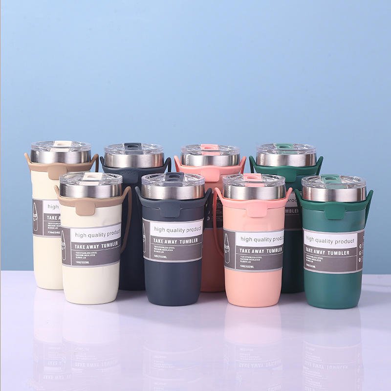 LeMuna 550ml/710ml Vacuum Insulated Stainless Steel Mug with Custom Logo and Lid Glitter Coffee Cup