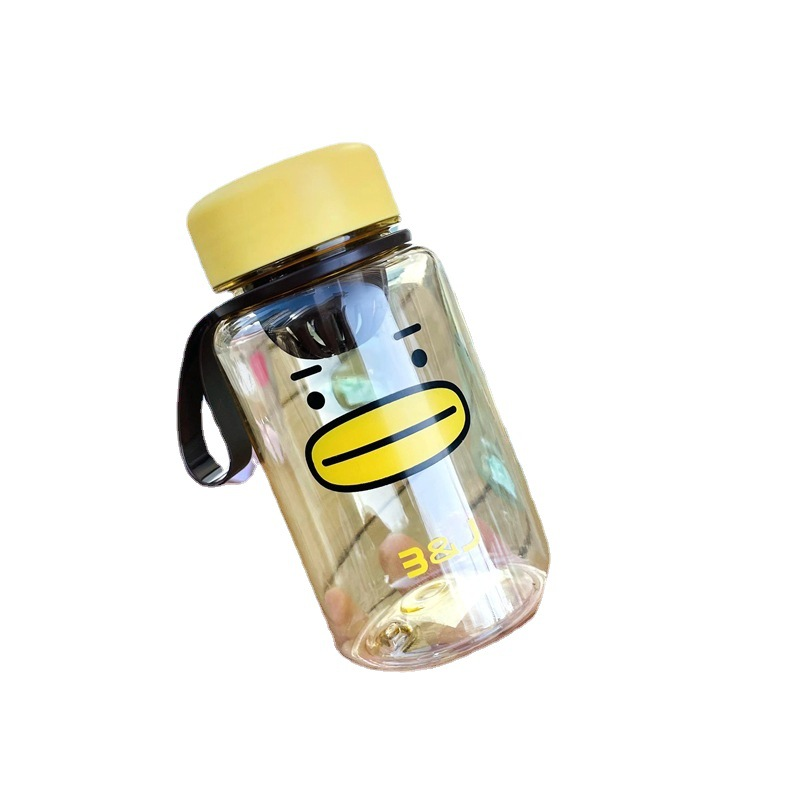 Cute Cartoon Plastic Sports Water Bottle Portable Outdoor 400ml 550ml Coffee Milk Water Bottles for Kids Student