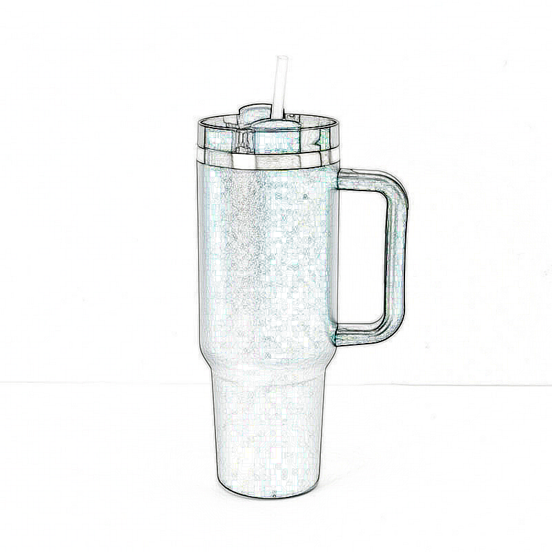 40oz Wholesale Stainless Steel Tumbler Large capacity Vacuum Flask with handle and straw design leakproof thermos