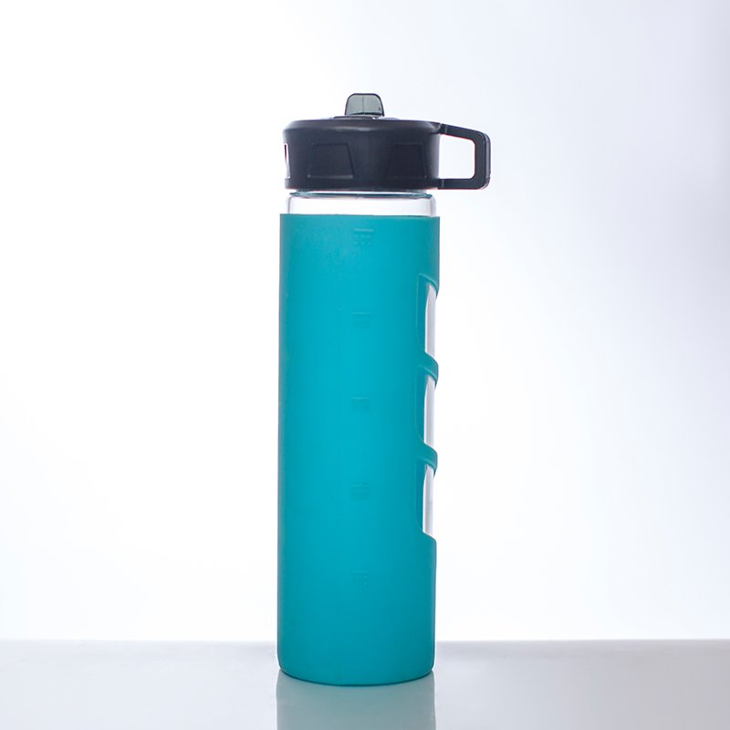 2024 New Type Reusable Water Glass Drinking Bottle With Heat Insulated Silicone Sleeve