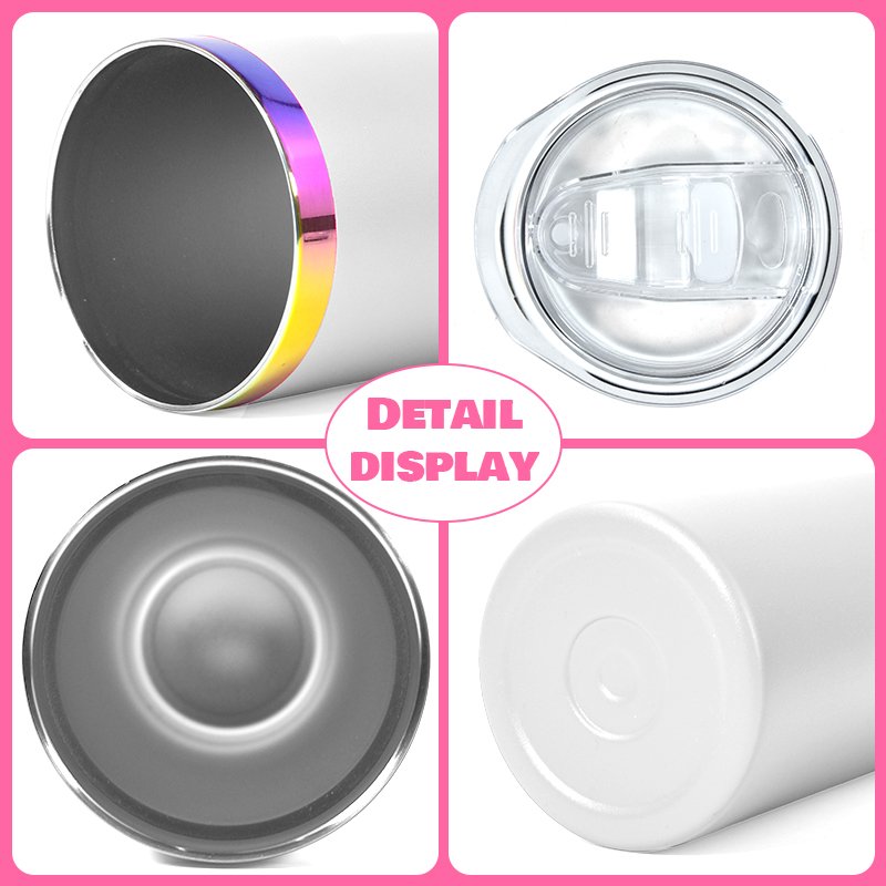 US warehouse stocked Holographic Rainbow Plated 20oz Stainless Steel Tumbler Vacuum Insulated 20oz straight tumbler