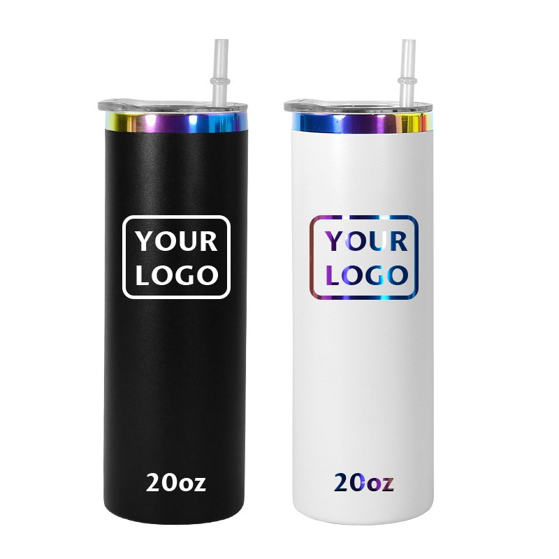 US warehouse stocked Holographic Rainbow Plated 20oz Stainless Steel Tumbler Vacuum Insulated 20oz straight tumbler