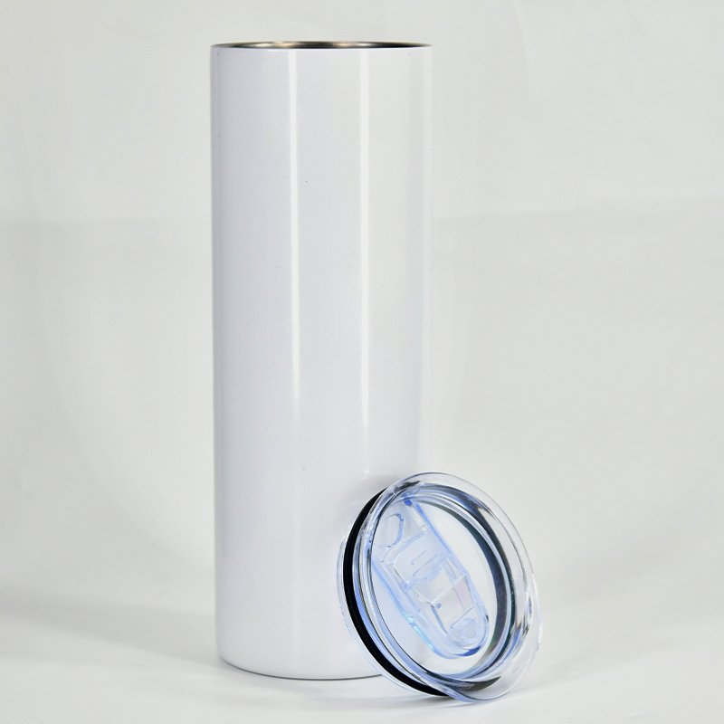 Usa Warehouse In Stock 20oz Stainless Steel Double Walled Insulated Coffee Mug White Skinny Sublimation Blanks Tumbler Straight