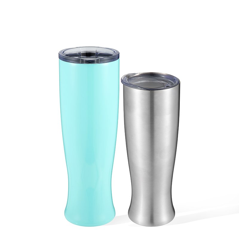 Stainless Steel portable Insulated double wall Vase shape water bottles tumblers Cups Mugs with Straw and color gift box