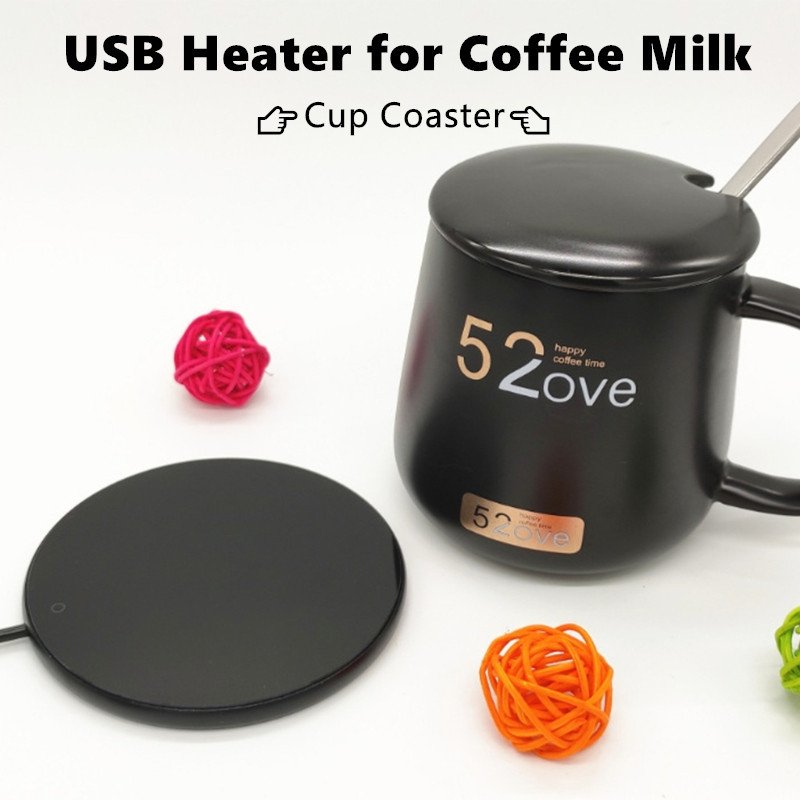 USB Heating Pad Electrical Milk Tea Water Thermostatic Coasters Cup Warmer For Home Office Desk DC 5V Coffee Cup Heater Mug Warm