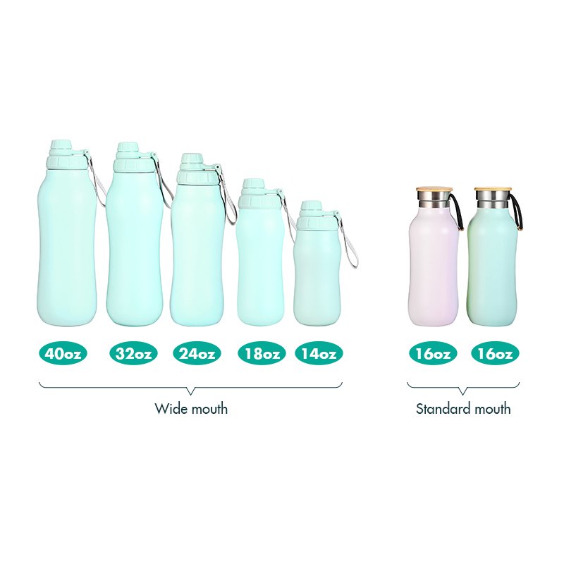 2024 BPA free LFGB Double walled Insulated Stainless Steel Vacuum Flask Sport Water Bottle with straw easy carry