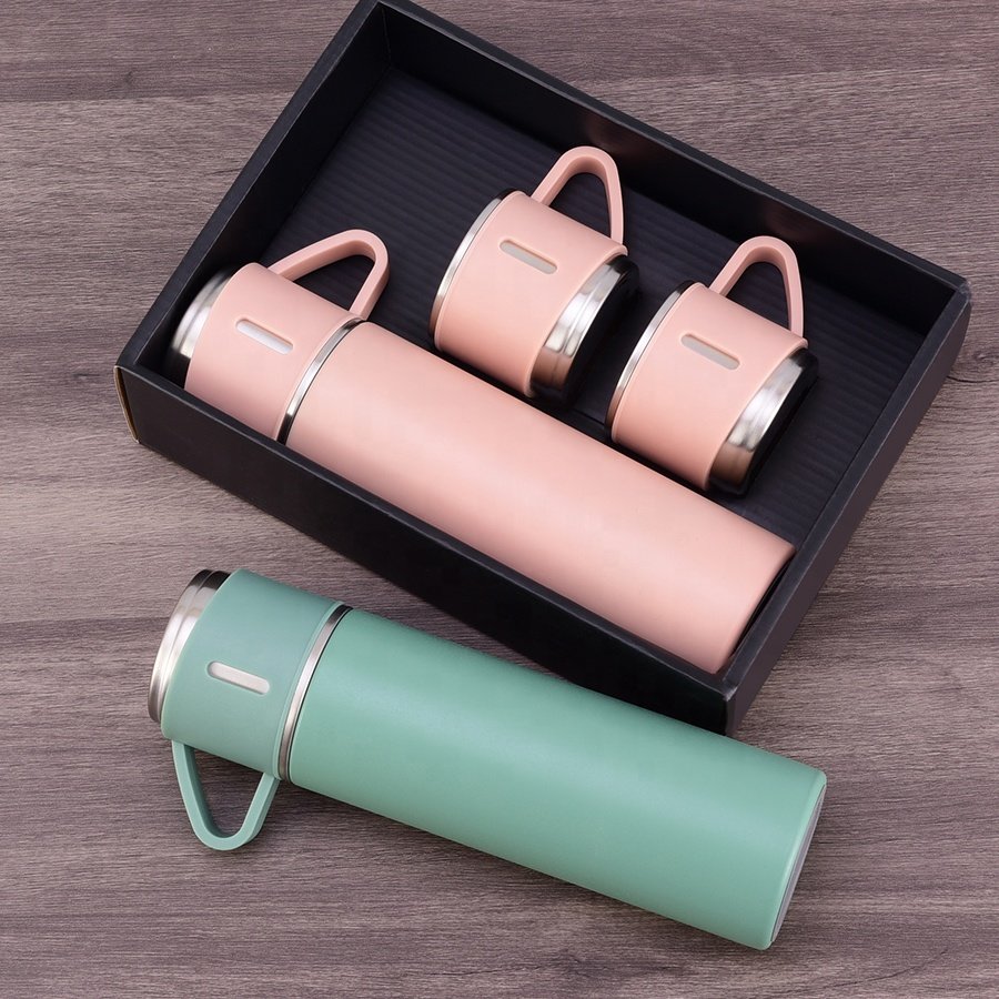 500ml 17oz Custom Tea Coffee Car Double Wall Flask Termos Gift Set Universal Insulated Stainless Steel Vacuum Thermal Mug