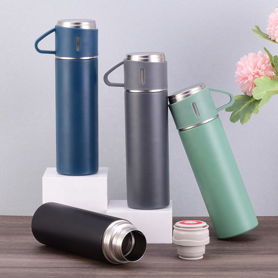 500ml 17oz Custom Tea Coffee Car Double Wall Flask Termos Gift Set Universal Insulated Stainless Steel Vacuum Thermal Mug