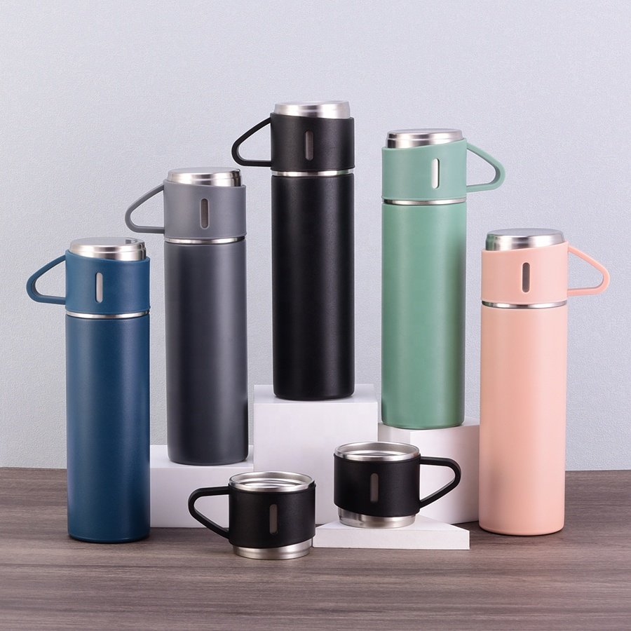 500ml 17oz Custom Tea Coffee Car Double Wall Flask Termos Gift Set Universal Insulated Stainless Steel Vacuum Thermal Mug