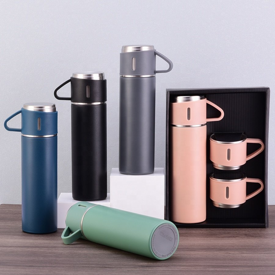 500ml 17oz Custom Tea Coffee Car Double Wall Flask Termos Gift Set Universal Insulated Stainless Steel Vacuum Thermal Mug