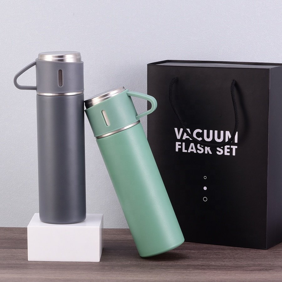500ml 17oz Custom Tea Coffee Car Double Wall Flask Termos Gift Set Universal Insulated Stainless Steel Vacuum Thermal Mug