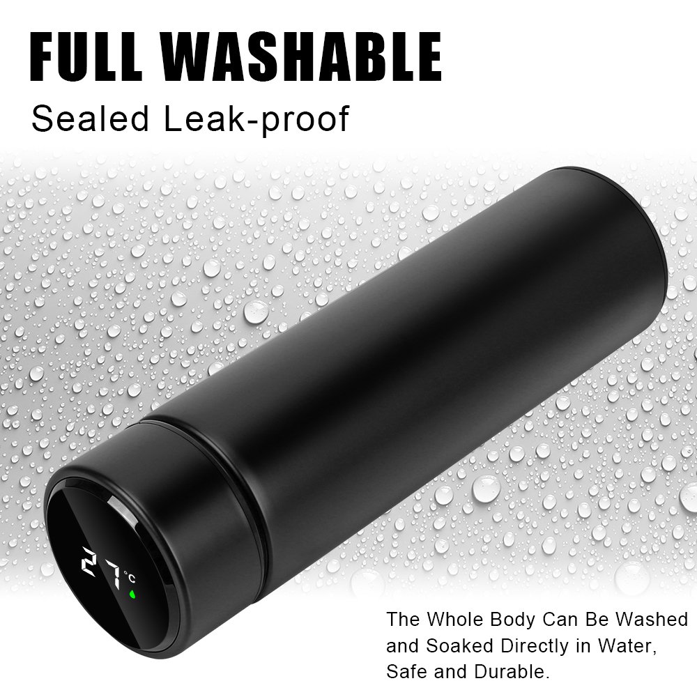 500ML LED Thermos Bottle Digital Temperature Display 304 Stainless Steel Smart Thermos Water Bottle Vacuum Flasks Holiday Gifts