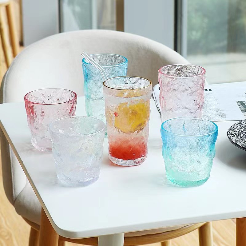 Hot on gradient whiskey glass beer mug 300ml 350ml colored glass cup drinking glass