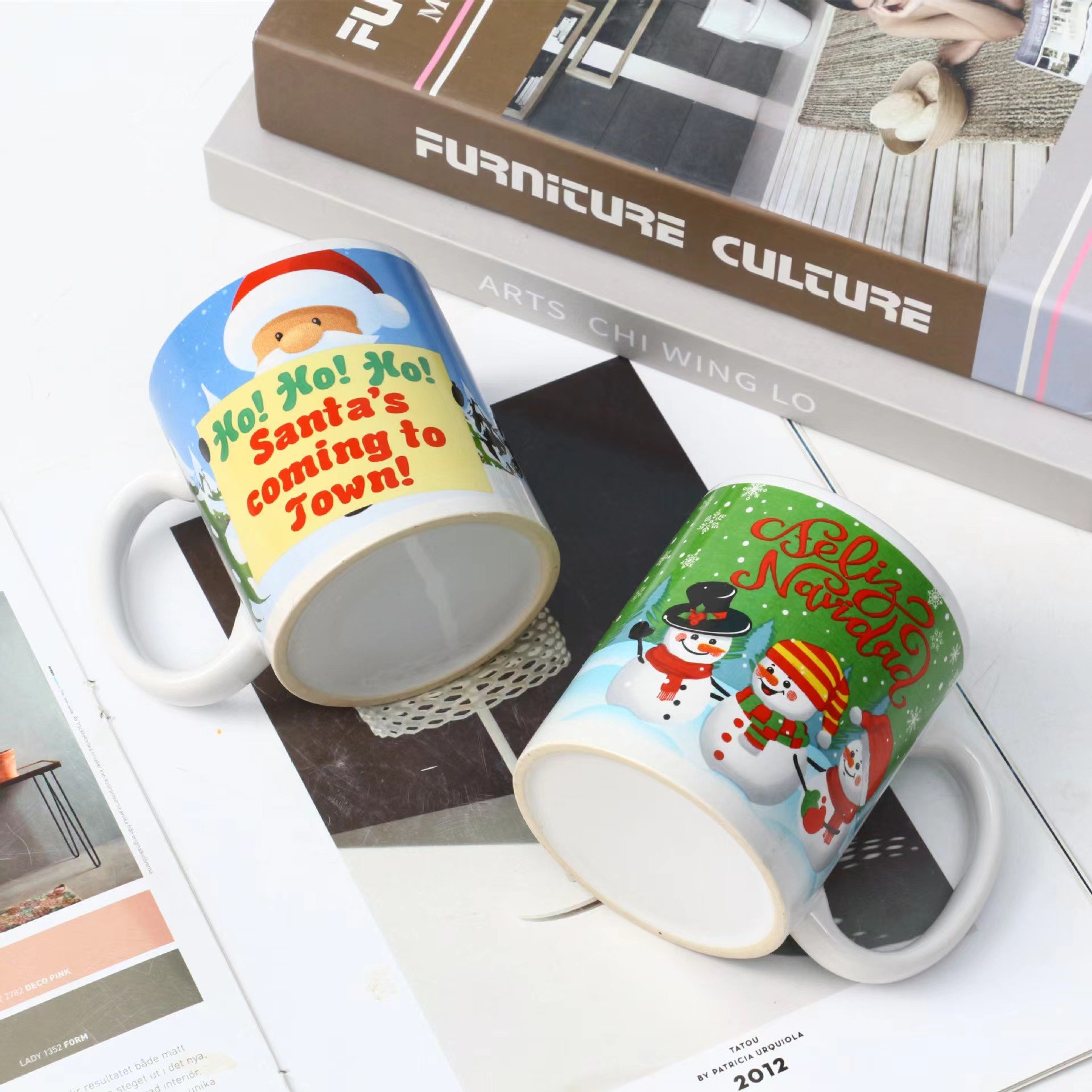 2024 White Custom Plain Mug Printed Sublimation Blank Ceramic Coffee Mug