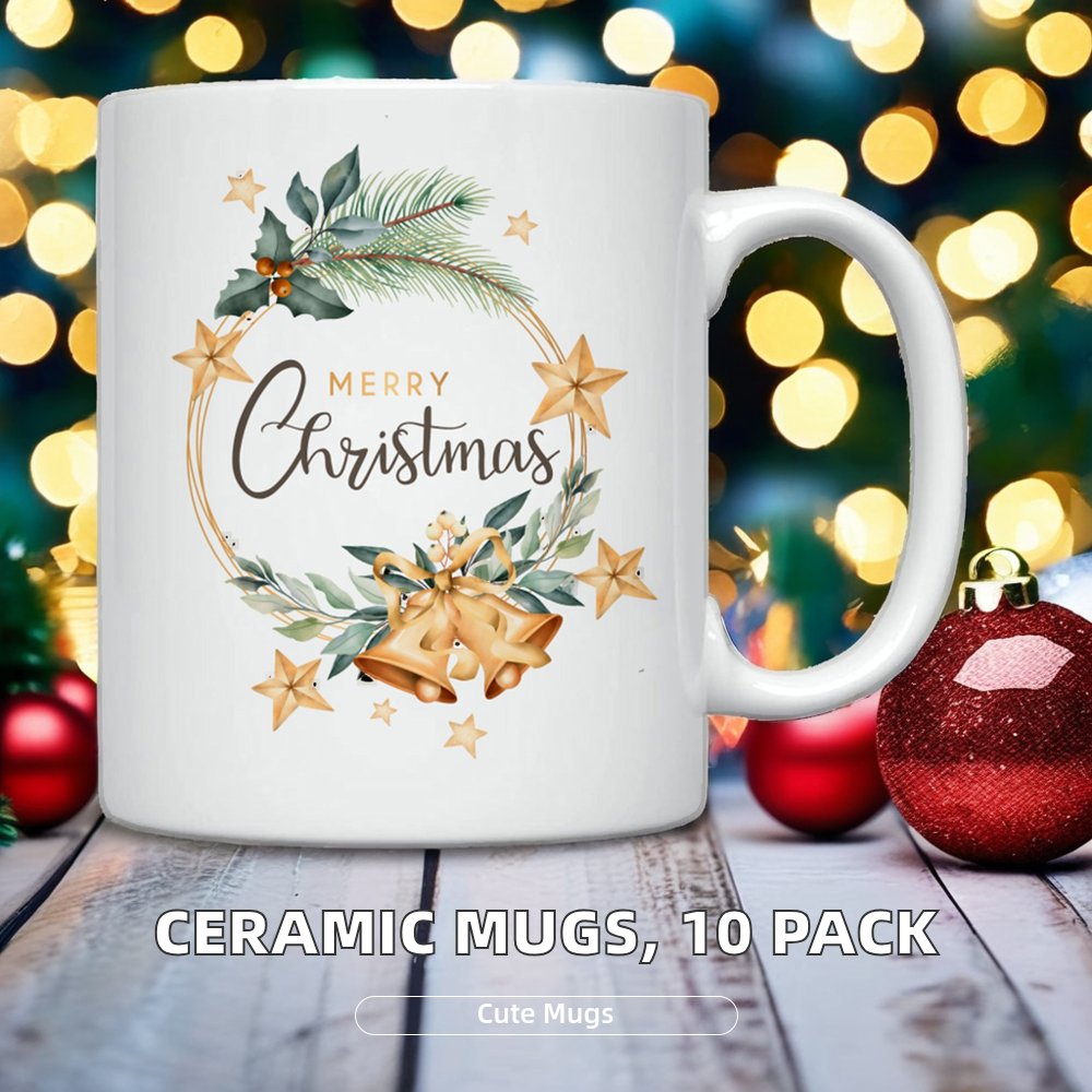 2024 White Custom Plain Mug Printed Sublimation Blank Ceramic Coffee Mug