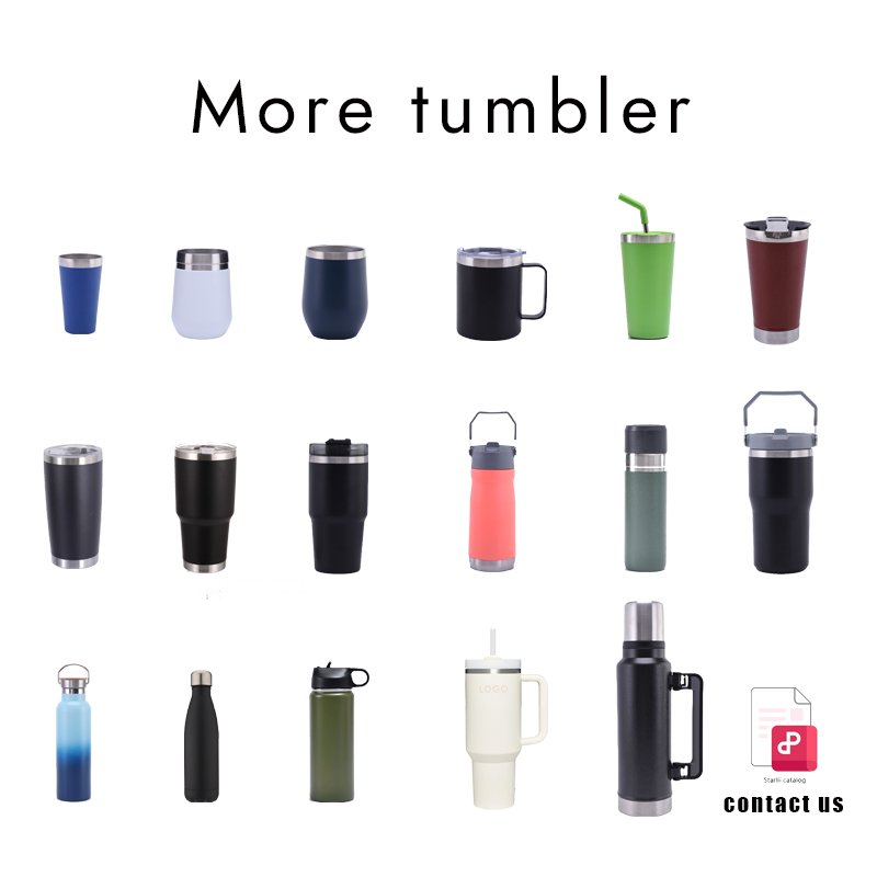 STARLII Wholesale Custom Bulk Travel Isotherme Mug Insulated Coffee Stainless Steel Tumbler Mug Straw Drinking Lid Metal Cup