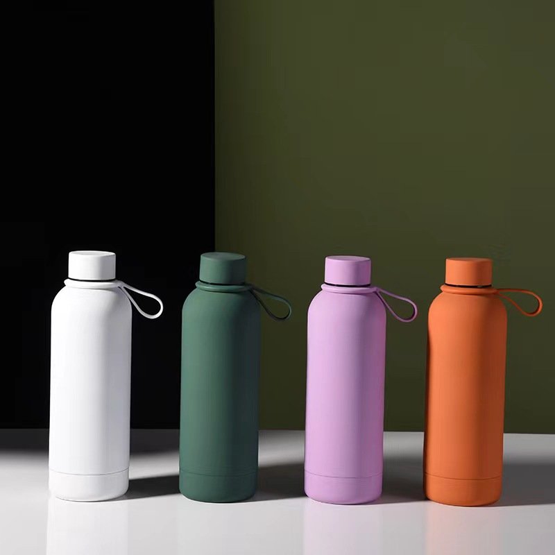 300/500/750/1000MLml Food Grade Double Wall Stainless Steel Small Mouth Sport Water Bottle Vacuum Insulated Thermal Bottle